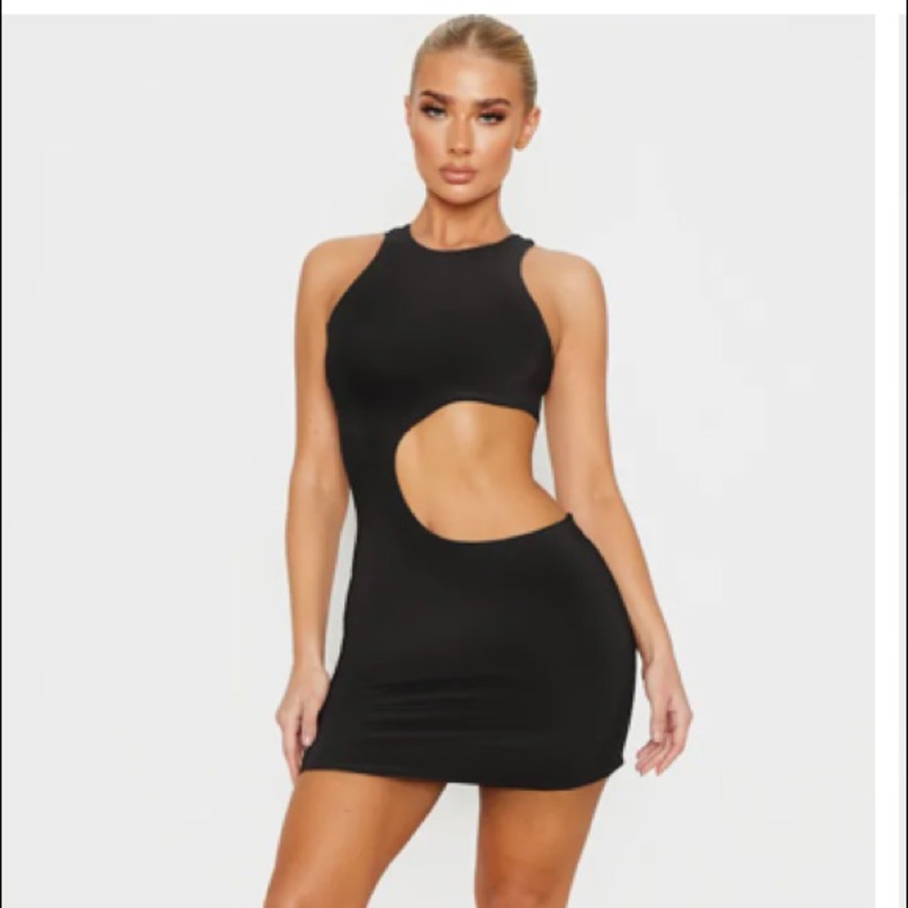 PRETTYLITTLETHING Side Cut out Bodycon Dress
